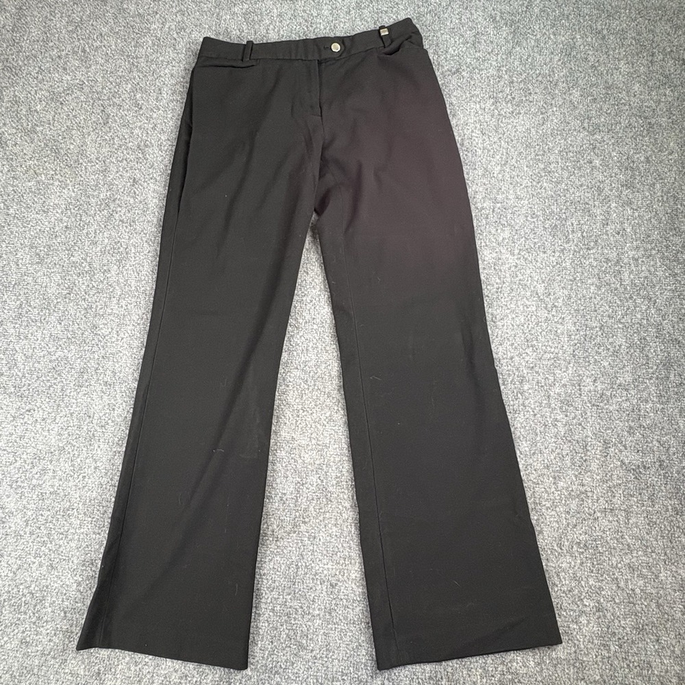 Calvin Klein Dress Pants Womens 4P Black Minimalist Classic Workwear Preppy Logo